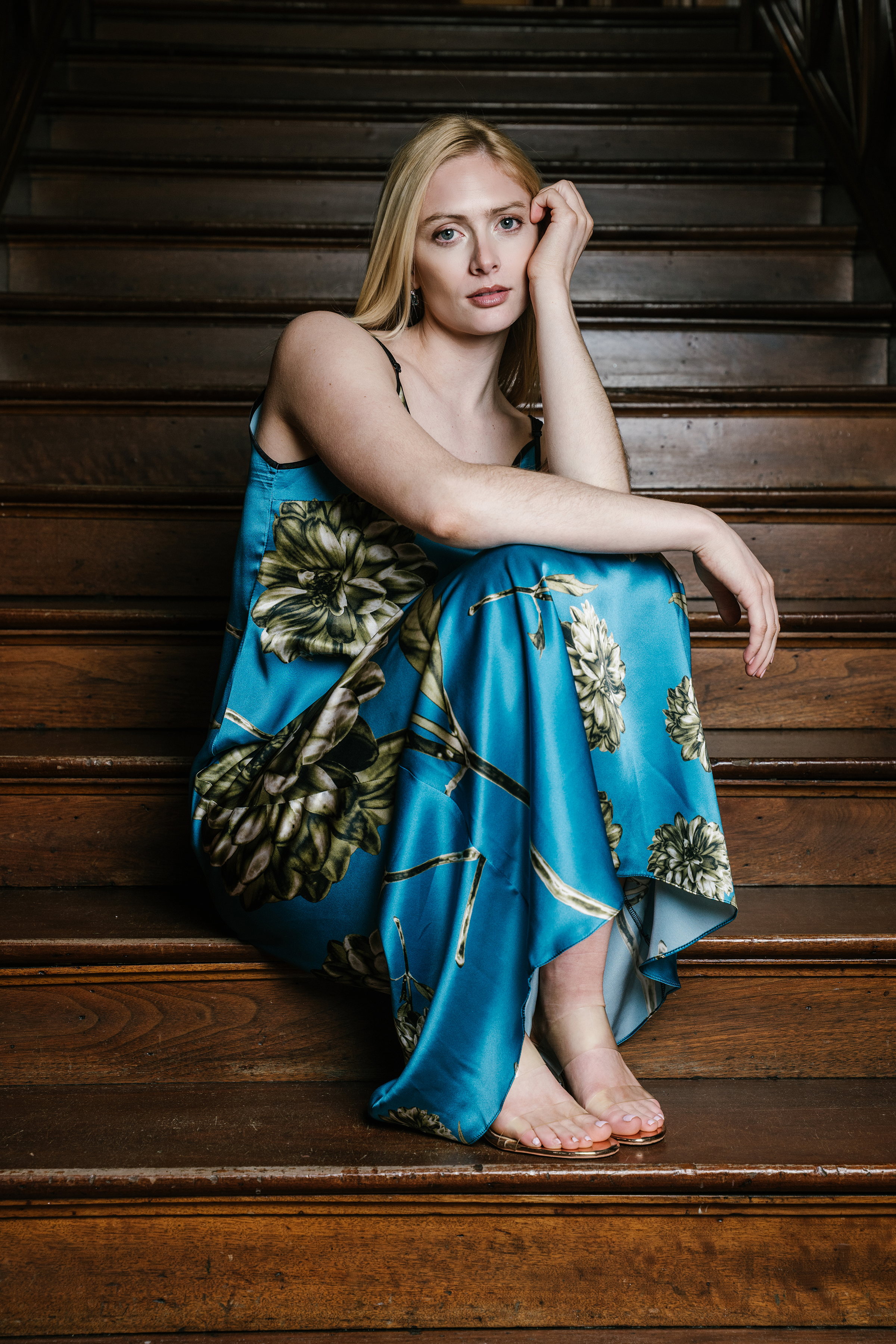 Solea Bloom Silk Slip Dress