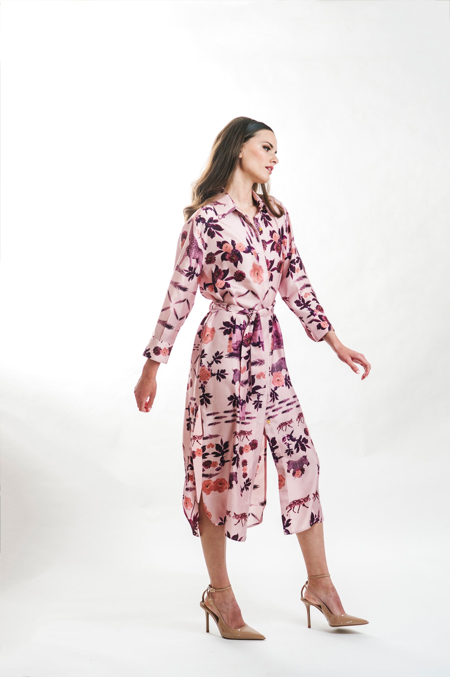 Zara Silk Twill Shirt Dress