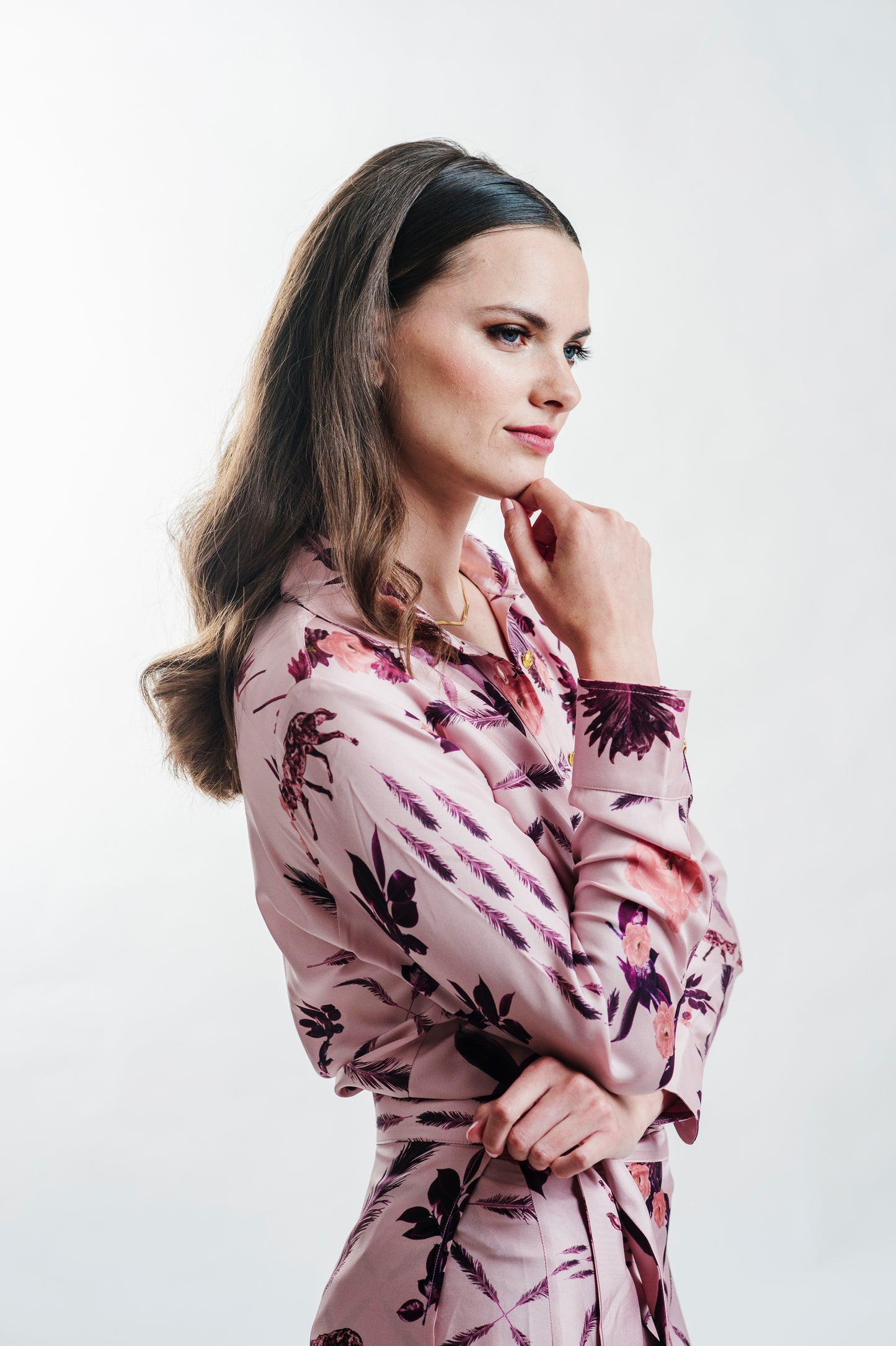 Zara Silk Button-Down Blouse