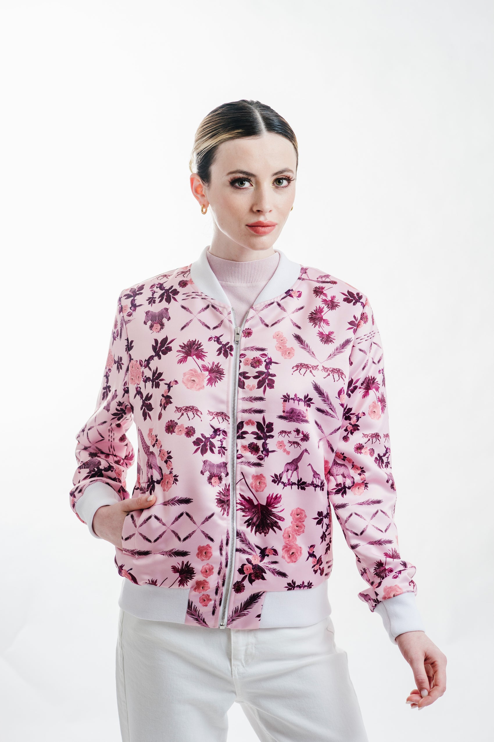 Zara Satin Bomber Jacket