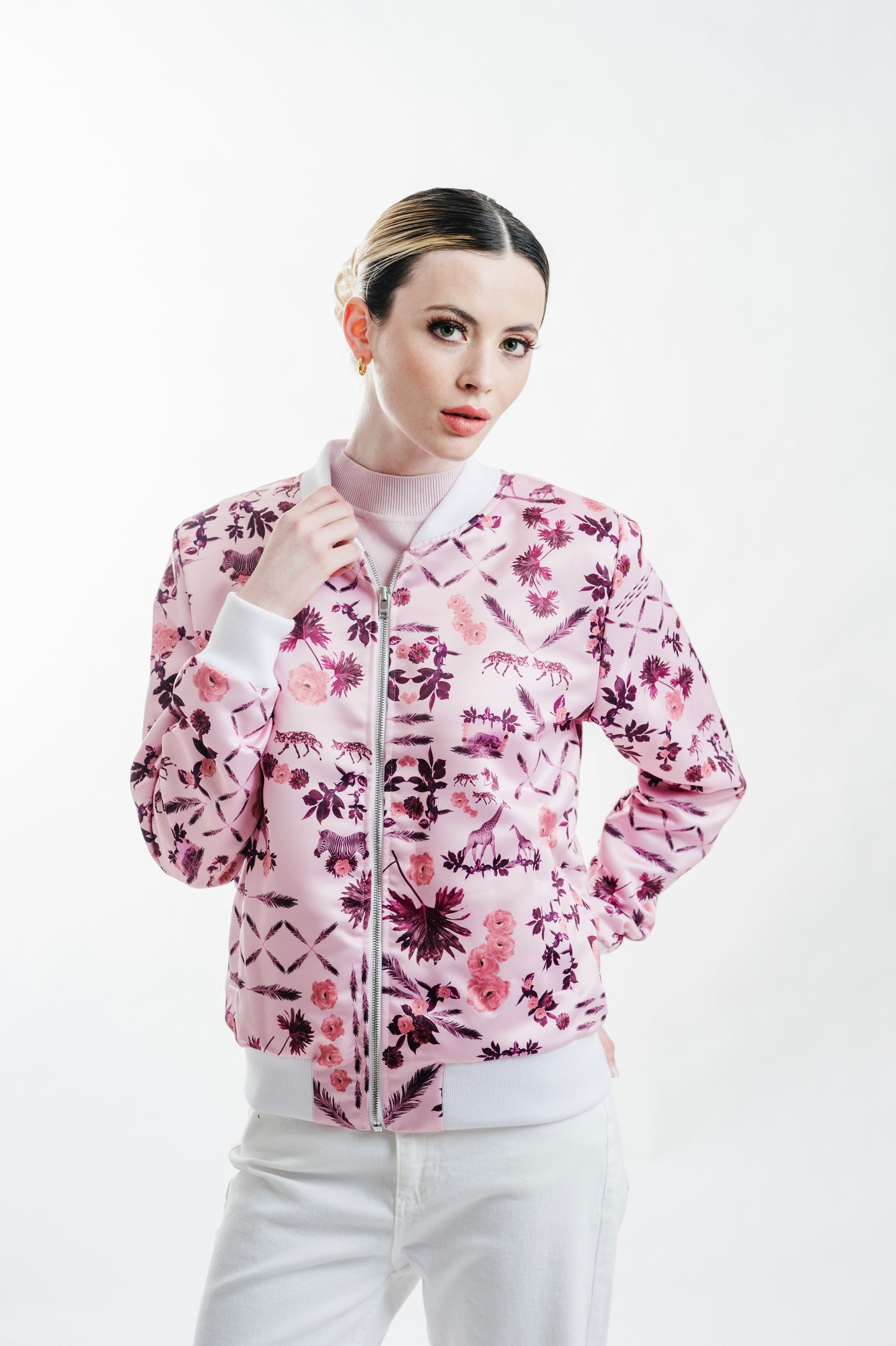 Zara Satin Bomber Jacket