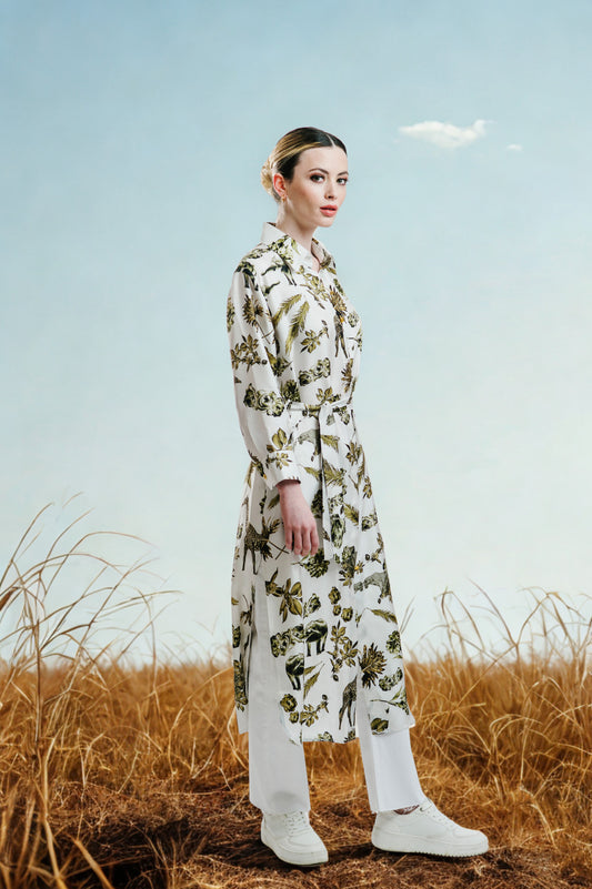 Solea Silk Twill Shirt Dress