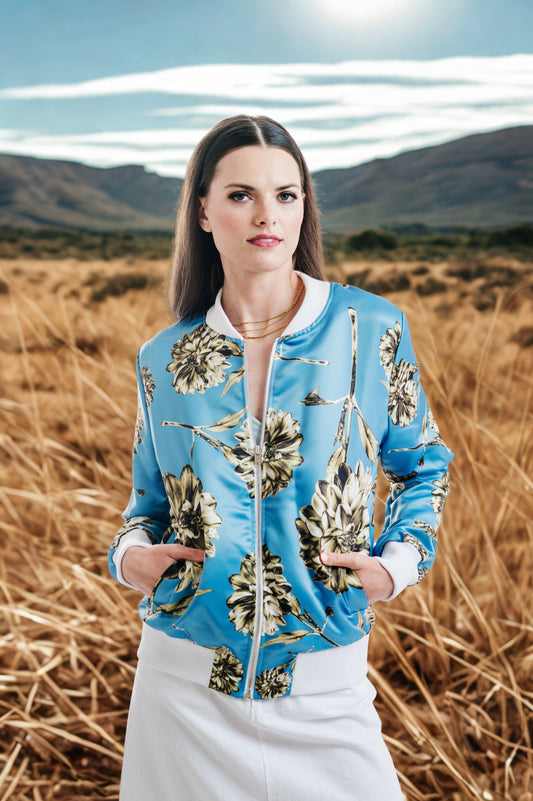 Imbali Satin Bomber Jacket