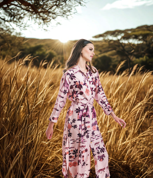 Zara Silk Twill Shirt Dress