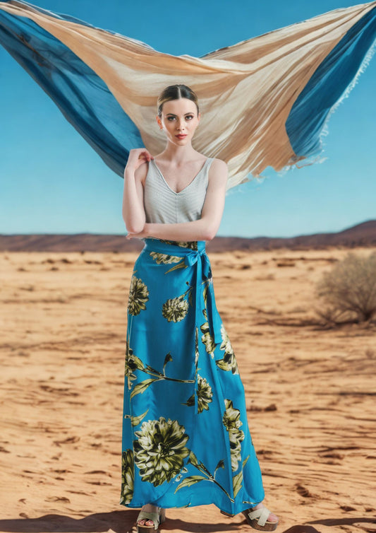 Imbali Silk Twill Wrap Skirt