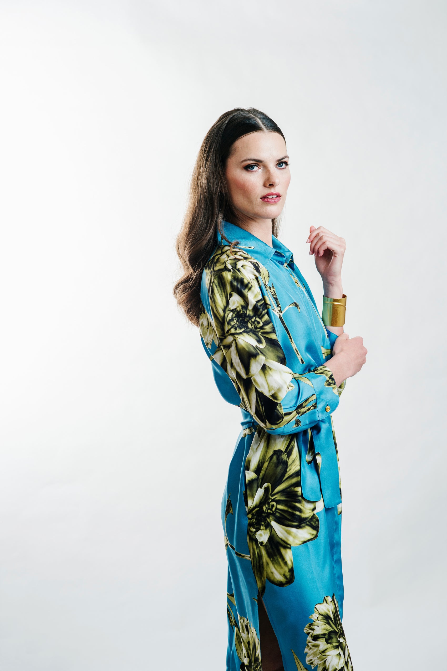 Imbali Silk Twill Shirt Dress