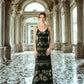 Golden Lions Silk Slip Dress