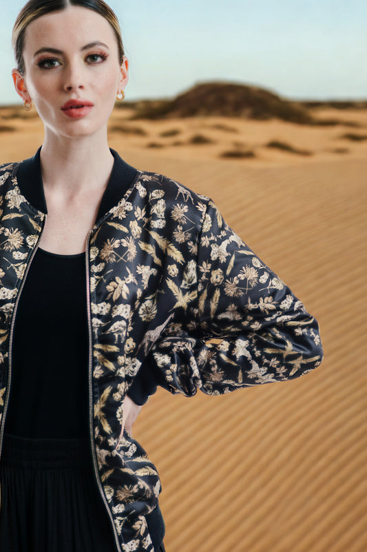 Tisela Satin Bomber Jacket